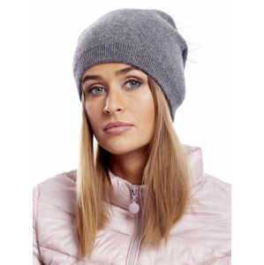 ŠEDÁ DÁMSKÁ ČEPICE SE STŘAPCEM AT-CZ-17285.40-GRAY Velikost: ONE SIZE