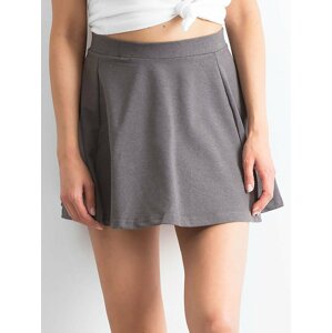 ŠEDÁ DÁMSKÁ SUKNĚ KRÁTKÁ PL-SD-1565.19-DARK GRAY Velikost: M