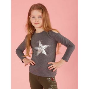 TMAVĚ -ŠEDÉ DÍVČÍ TRIČKO STAR TY-BZ-11538.94P-DARK GRAY Velikost: 98