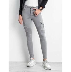 Dámské šedé džíny JMP-SP-L009.23P-gray Velikost: 36