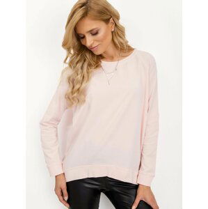 DÁMSKÉ RŮŽOVÉ TRIČKO S DLOUHÝM RUKÁVEM RV-BZ-5228.16-LIGHT PINK Velikost: XL