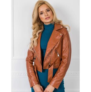 DÁMSKÁ HNĚDÁ BUNDA NM-DE-KR-DM8829.98P-BROWN Velikost: L