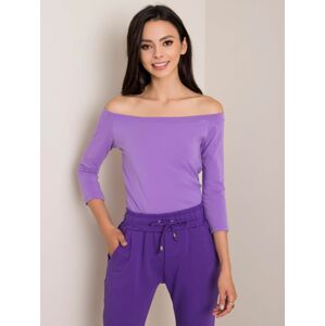 DÁMSKÝ FIALOVÝ TOP S ODHALENÝMI RAMENY RV-BZ-4692.11-PURPLE Velikost: XL