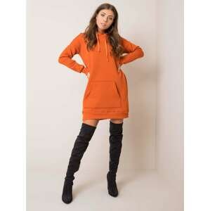 Oranžové mikinové šaty RV-SK-5833.97P-dark orange Velikost: XL