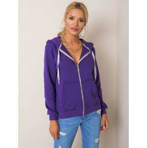 FIALOVÁ DÁMSKÁ MIKINA NA ZIP RV-BL-5769.99P-DARK PURPLE Velikost: M