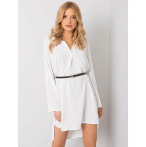 BÍLÉ KOŠILOVÉ ELEGANTNÍ ŠATY DHJ-SK-5766.18X-WHITE Velikost: ONE SIZE