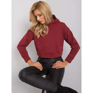 DÁMSKÁ VÍNOVÁ KRÁTKÁ MIKINA TW-BL-G-046.99-WINERED Velikost: 2XL