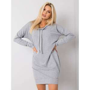 ŠEDÉ MIKINOVÉ ŠATY RV-TU-4444.30P-GREY Velikost: S/M