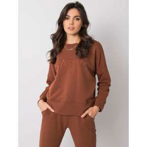 HNĚDÁ MIKINA BASIC RV-BL-6080.19-BROWN Velikost: S/M