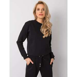 ČERNÁ DÁMSKÁ MIKINA S HOLÝMI ZÁDY RV-BL-6119.04P-BLACK Velikost: XL