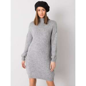 SVĚTLE ŠEDÉ DÁMSKÉ SVETROVÉ ŠATY LC-SW-3018.97P-GRAY Velikost: ONE SIZE