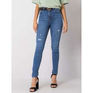 MODRÉ DÁMSKÉ SKINNY DŽÍNY 319-SP-686.45-BLUE Velikost: 27