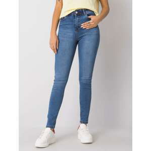 MODRÉ DÁMSKÉ SKINNY DŽÍNY 319-SP-741.47-BLUE Velikost: 27