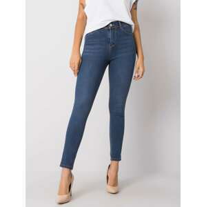 TMAVĚ MODRÉ DÁMSKÉ SKINNY DŽÍNY 319-SP-742.48-BLUE Velikost: 27