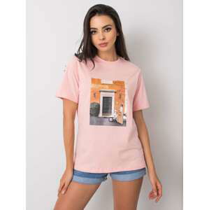 RŮŽOVÉ TRIČKO LUXURY PM-TS-SS21CA61.69-PINK Velikost: M