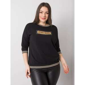 ČERNÁ DÁMSKÁ HALENKA SE ZLATÝM POTISKEM -RV-BZ-6239.23P-BLACK Velikost: ONE SIZE