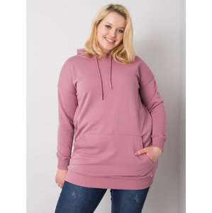 STARORŮŽOVÁ DELŠÍ BASIC MIKINA RV-BL-6338.19X-OLD ROSE Velikost: XL