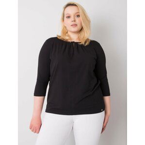 ČERNÁ ELEGANTNÍ HALENKA RV-BZ-6334.19P-BLACK Velikost: 2XL