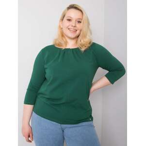 TMAVĚ ZELENÁ ELEGANTNÍ HALENKA -RV-BZ-6334.19P-GREEN Velikost: 2XL