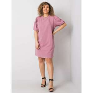 RŮŽOVÉ DÁMSKÉ ŠATY RV-SK-6319.65-PINK Velikost: 3XL