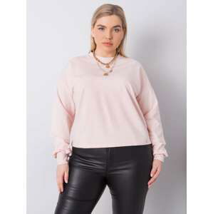 SVĚTLE RŮŽOVÁ DÁMSKÁ BASIC MIKINA RV-BL-6317.94-PINK Velikost: 2XL