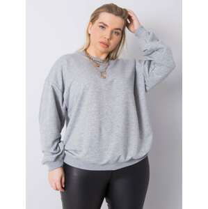 ŠEDÁ DÁMSKÁ MIKINA BEZ KAPUCE RV-BL-6316.16X-GRAY Velikost: XL