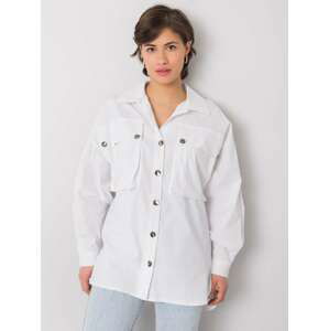 BÍLÁ DÁMSKÁ OVERSIZE KOŠILE 346-KS-027.45-WHITE Velikost: L