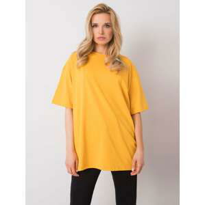 TMAVĚ ŽLUTÉ DÁMSKÉ OVERSIZE TRIČKO RV-TS-6052.71P-YELLOW Velikost: ONE SIZE