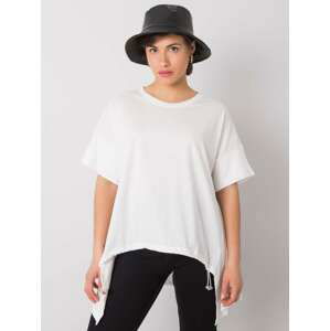 BÍLÉ DÁMSKÉ OVERSIZE TRIČKO 157-TS-4380.88-WHITE Velikost: S