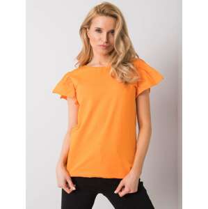 ORANŽOVÉ DÁMSKÉ TRIČKO S VOLÁNKY FA-BZ-7041.19-ORANGE Velikost: ONE SIZE