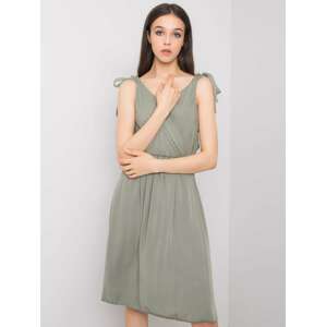 KHAKI DÁMSKÉ ŠATY S VÁZÁNÍM TW-SK-BI-81843.99-KHAKI Velikost: M