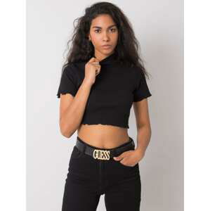 ČERNÝ DÁMSKÝ CROP TOP S LÍMEČKEM RV-TP-6693.90-BLACK Velikost: M