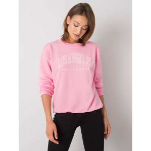 RŮŽOVÁ DÁMSKÁ MIKINA S NÁPISEM RV-BL-6669.10-PINK Velikost: S/M