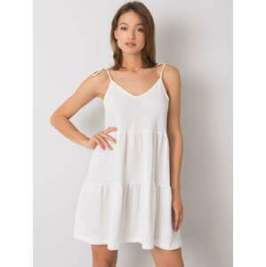 Bílé dámské šaty na ramínka RO-SK-2570.19-white Velikost: XL