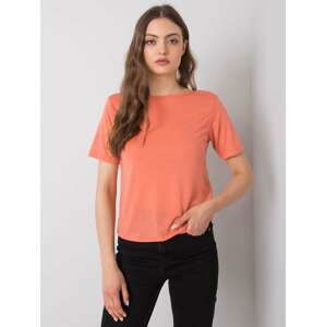 ORANŽOVÉ DÁMSKÉ TRIČKO S VÝSTŘIHEM NA ZÁDECH TK-RP-BZ-410621.53P-ORANGE Velikost: 2XL