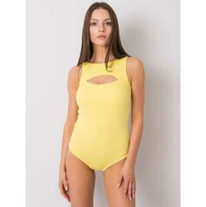 SVĚTLE ŽLUTÉ BODY S PRŮSTŘIHEM FA-BO-7126.72P-YELLOW Velikost: ONE SIZE