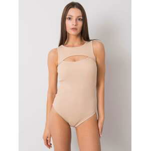 BÉŽOVÉ BODY S PRŮSTŘIHEM FA-BO-7126.72P-BEIGE Velikost: ONE SIZE