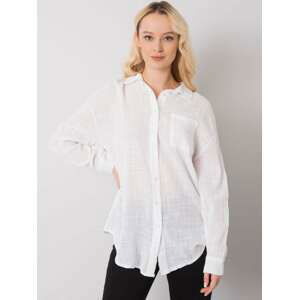 BÍLÁ DÁMSKÁ OVERSIZE KOŠILE TW-KS-BI-26698.50-WHITE Velikost: M