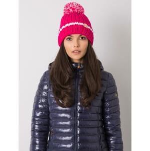 FUCHSIOVÁ ZIMNÍ ČEPICE S BAMBULÍ JK-CZ-35.92-FUCHSIA PINK Velikost: ONE SIZE