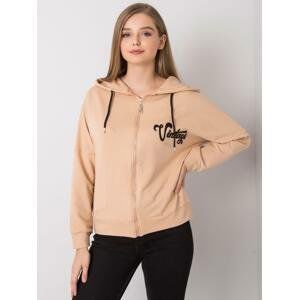 BÉŽOVÁ MIKINA NA ZIP FA-BL-7239.23X-BEIGE Velikost: ONE SIZE