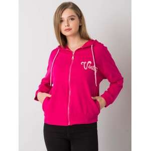 FUCHSIOVÁ MIKINA NA ZIP -FA-BL-7239.23X-FUCHSIA Velikost: ONE SIZE