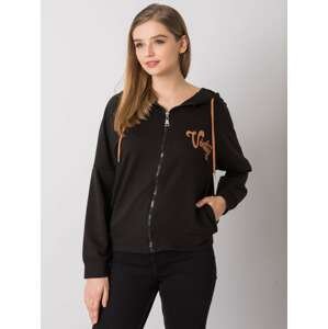 ČERNÁ MIKINA NA ZIP FA-BL-7239.23X-BLACK Velikost: ONE SIZE