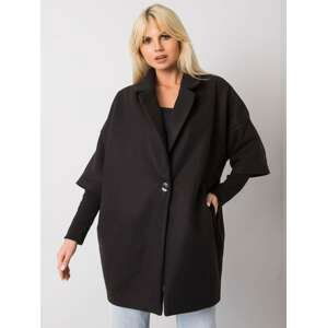 ČERNÝ DÁMSKÝ OVERSIZE KABÁT CHA-PL-0409.30X-BLACK Velikost: S/M