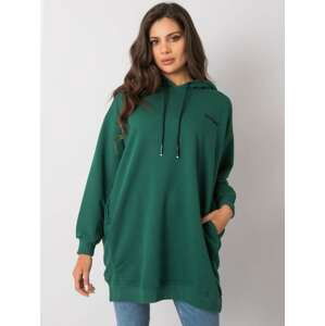 TMAVĚ ZELENÁ DÁMSKÁ OVERSIZE MIKINA RV-BL-7097.26-GREEN Velikost: ONE SIZE