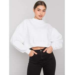 BÍLÁ DÁMSKÁ CROP MIKINA RV-BL-6992.69-WHITE Velikost: S