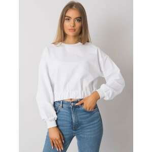 BÍLÁ DÁMSKÁ CROP MIKINA RV-BL-7252.31P-WHITE Velikost: S/M