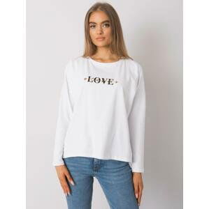 BÍLÉ DÁMSKÉ TRIČKO S NÁPISEM LOVE RV-BZ-7209.24P-WHITE Velikost: S/M