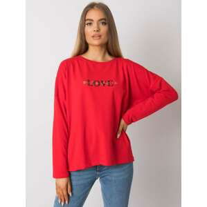 ČERVENÉ DÁMSKÉ TRIČKO S NÁPISEM LOVE RV-BZ-7209.24P-RED Velikost: S/M