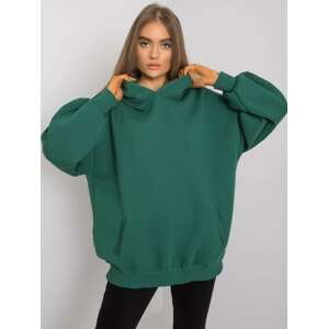 ZELENÁ  OVERSIZE MIKINA BEZ POTISKU RV-BL-6989.37X-GREEN Velikost: S/M