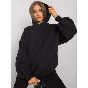 ČERNÁ  OVERSIZE MIKINA BEZ POTISKU RV-BL-6989.37X-BLACK Velikost: S/M